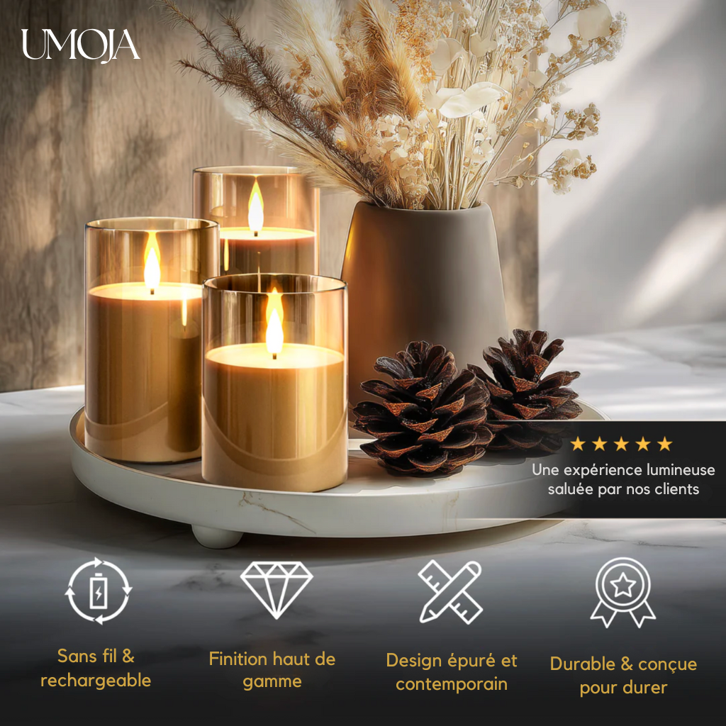 Bougies LED FLAMÉA ( set de 3 )